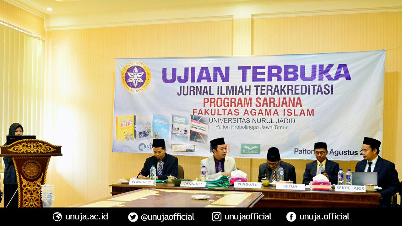 Ujian Terbuka Jurnal Ilmiah Terakreditasi & Bedah Buku Program Sarjana Fakultas Agama Islam Universitas Nurul Jadid