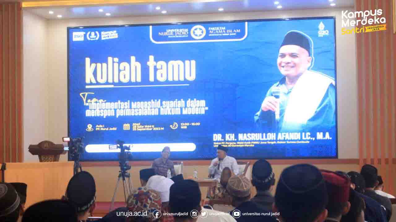 Maqashid Syariah Hukum Modern; FAI UNUJA, Hadirkan DR. KH. Nasrulloh Afandi, LC., M.A