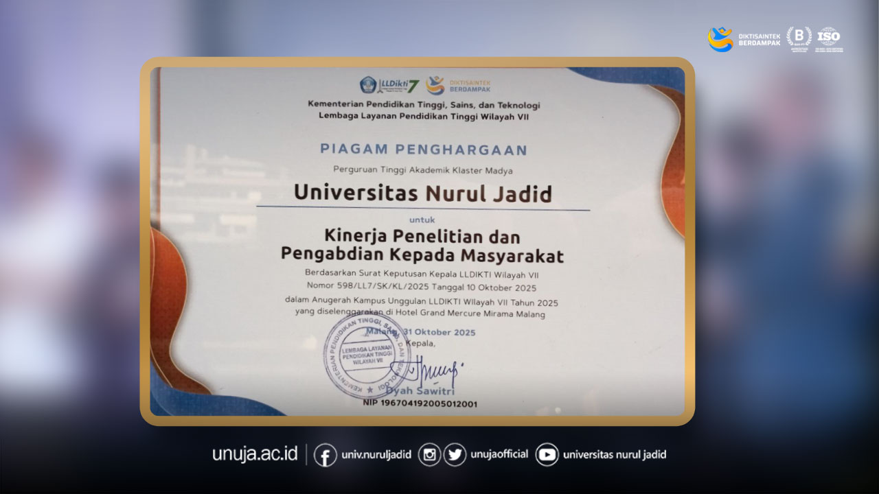 UNUJA Raih Penghargaan Perguruan Tinggi Klaster Madya untuk Kinerja Penelitian dan Pengabdian kepada Masyarakat UNUJA Raih Penghargaan Perguruan Tinggi Klaster Madya untuk Kinerja Penelitian dan Pengabdian kepada Masyarakat